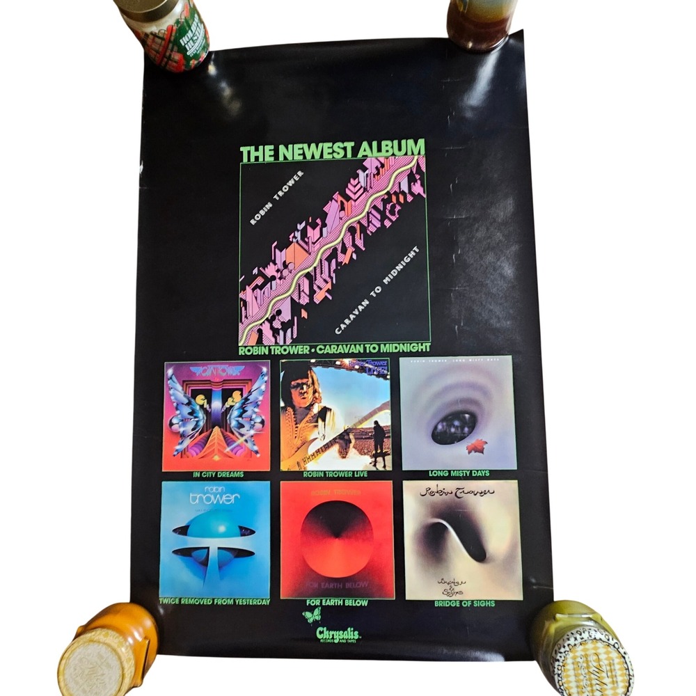Robin Trower Caravan To Midnight Vintage 1978 Promo Album Poster 23x35 Chrysalis